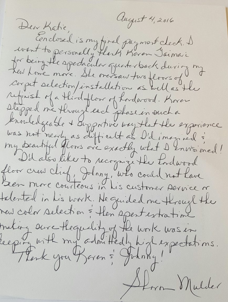 letter from sharon mulder